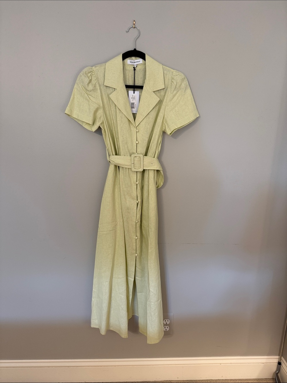 WeWoreWhat. Camp Linen Shirt Dress. NWT